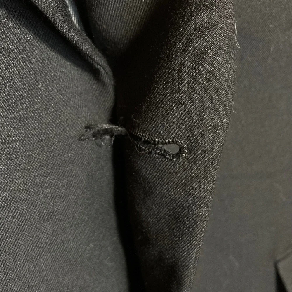 Perry Ellis Men's Slim Fit Black Blazer‎ Suit Jacket Sport Coat Size 46 Regular